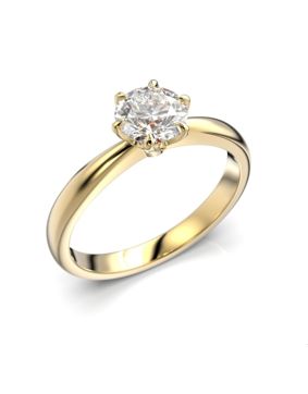 Festive Classic 23 gult-guld diamantring enstens 23 0,70 ct 686-070-KK