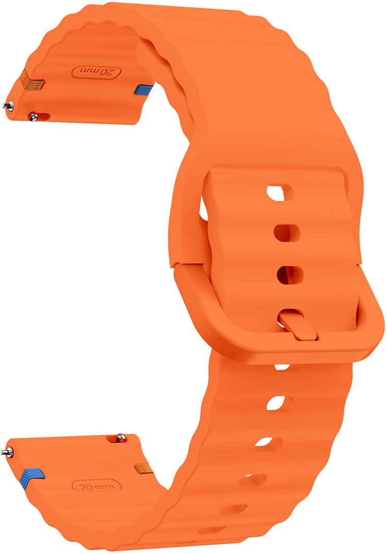 Tiera orange silikonarmband med sömmar