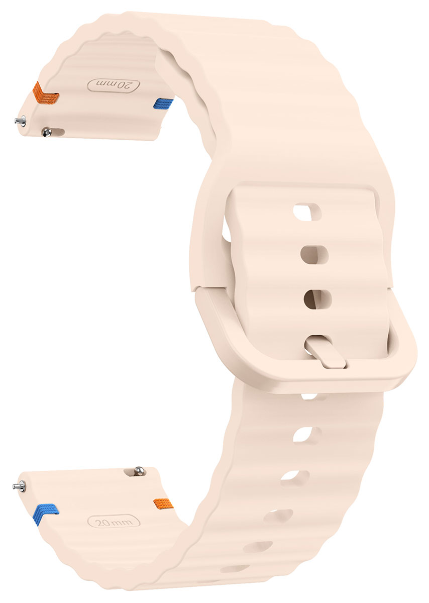 Tiera rosa silikonarmband med sömmar