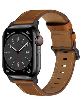 Tiera Apple Watch mörkbrunt läderarmband