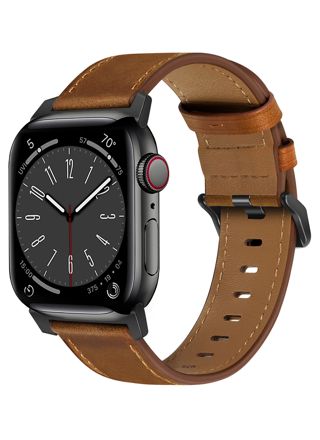 Tiera Apple Watch mörkbrunt läderarmband