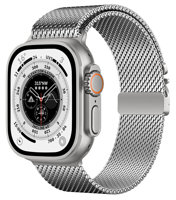 Tiera Apple Watch Mesh Armband silver