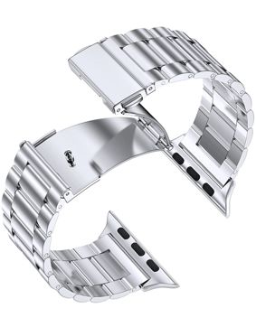 Tiera Apple Watch silverfärgat stålarmband