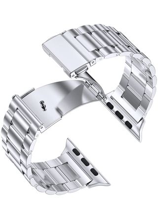 Tiera Apple Watch silverfärgat stålarmband