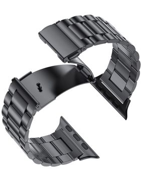 Tiera Apple Watch svart stålarmband