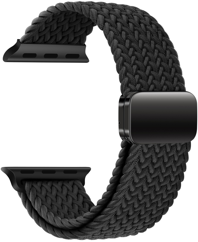 Tiera Apple Watch flätat textilarmband svart