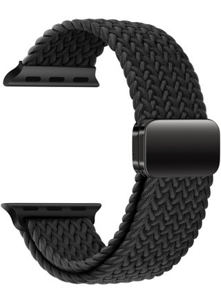 Tiera Apple Watch flätat textilarmband svart