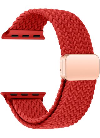 Tiera Apple Watch flätat textilarmband röd