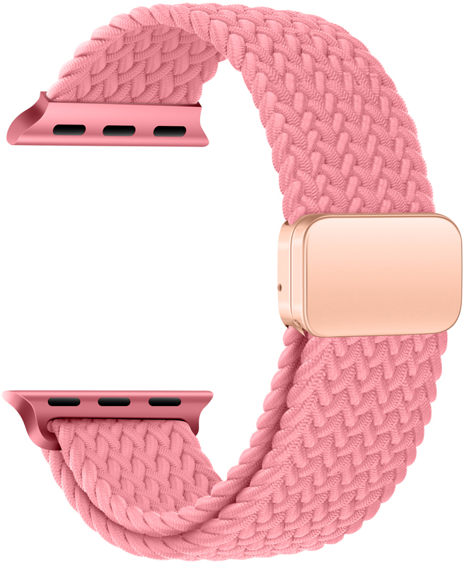 Tiera Apple Watch flätat textilarmband rosa