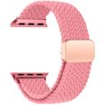 Tiera Apple Watch flätat textilarmband rosa