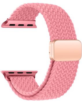 Tiera Apple Watch flätat textilarmband rosa