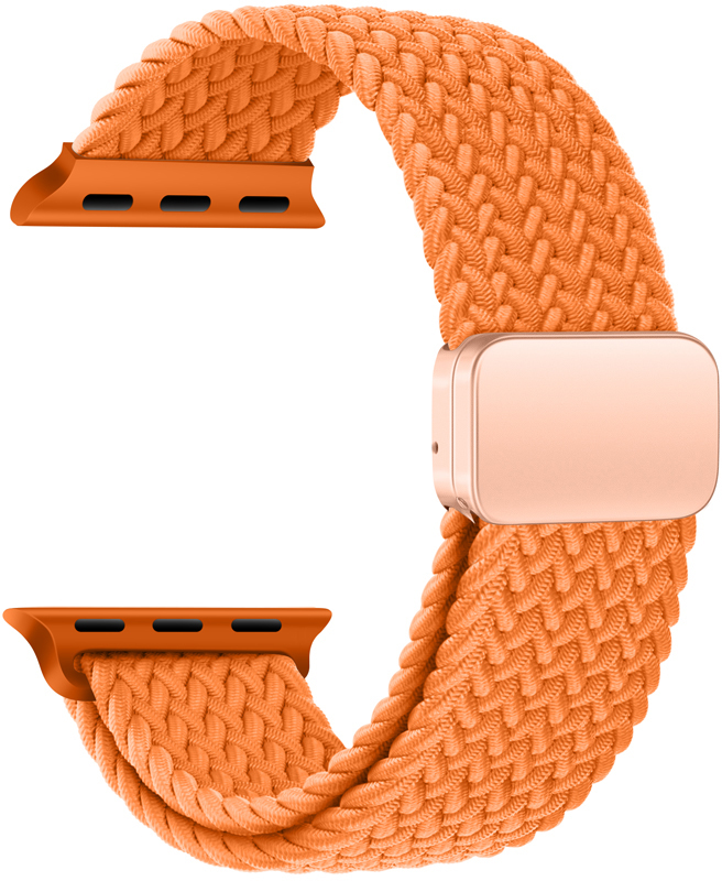 Tiera Apple Watch armband i flätad textil orange