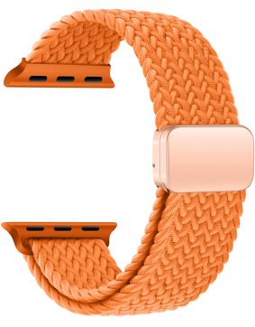 Tiera Apple Watch armband i flätad textil orange