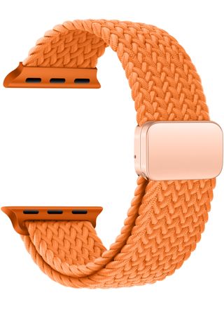 Tiera Apple Watch armband i flätad textil orange