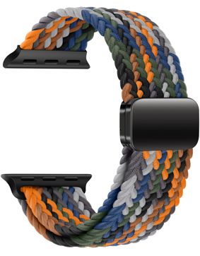 Tiera Apple Watch armband i flätad textil, flerfärgad