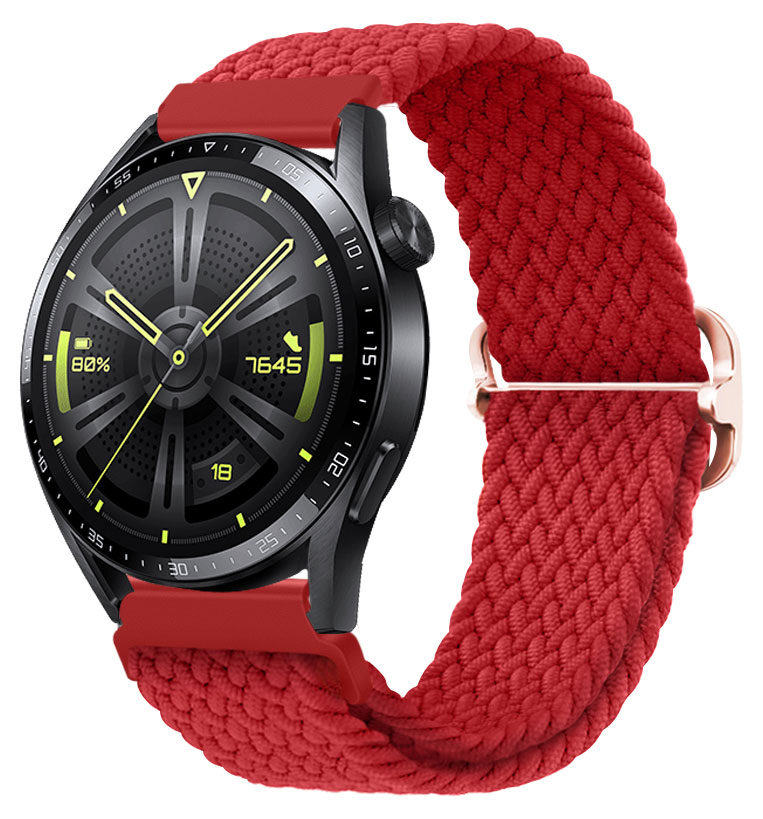 Tiera flätat textilarmband röd