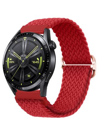 Tiera flätat textilarmband röd
