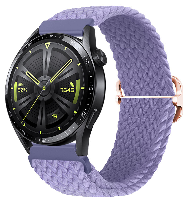 Tiera flätat textilarmband lila