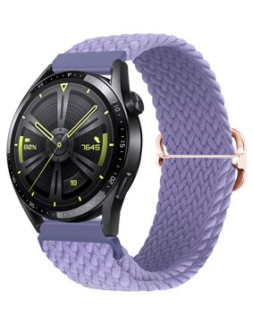 Tiera flätat textilarmband lila