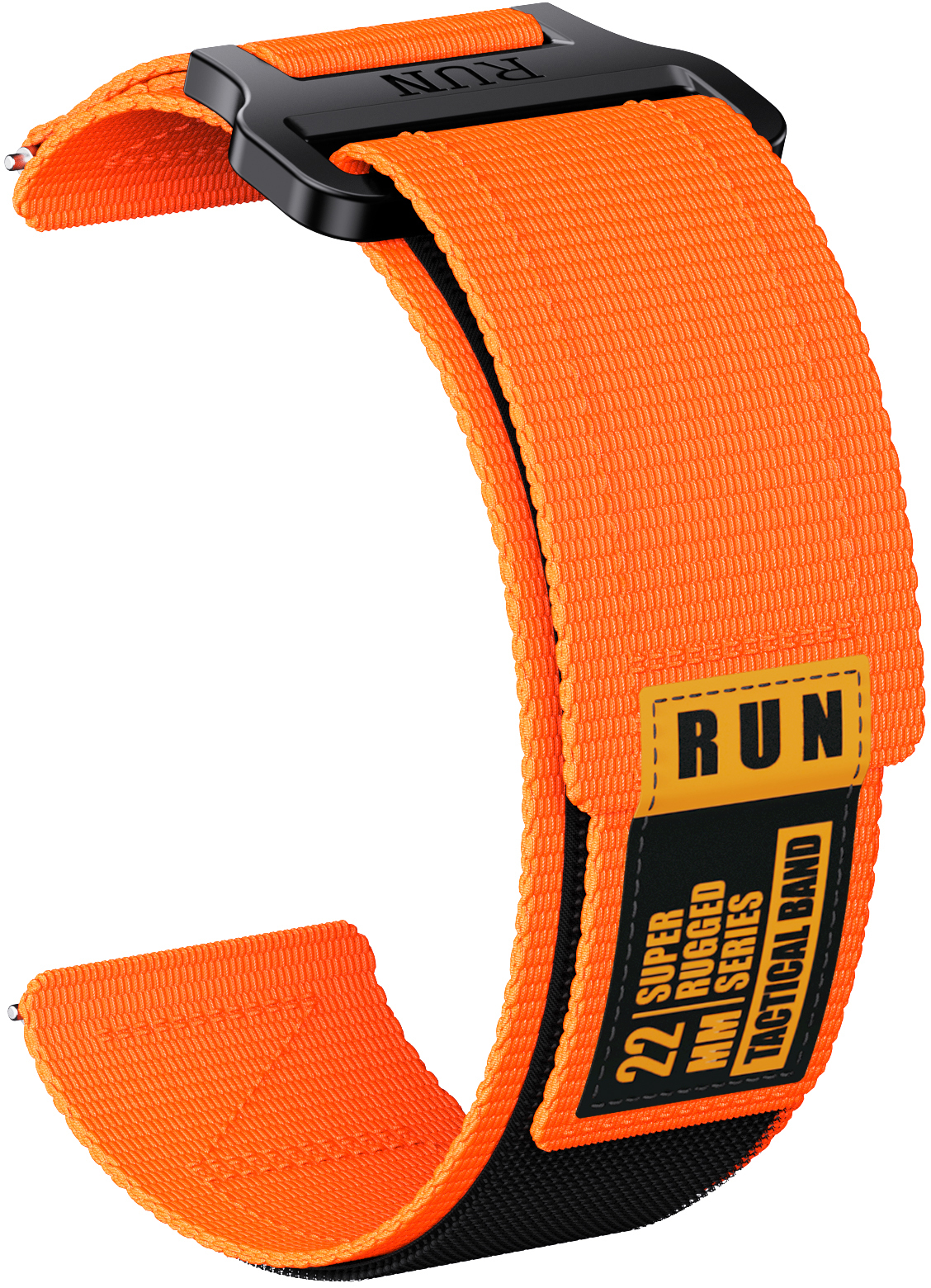 Tiera tygarmband med kardborreband orange