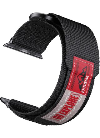 Tiera Apple Watch tygrem med kardborreband Svart