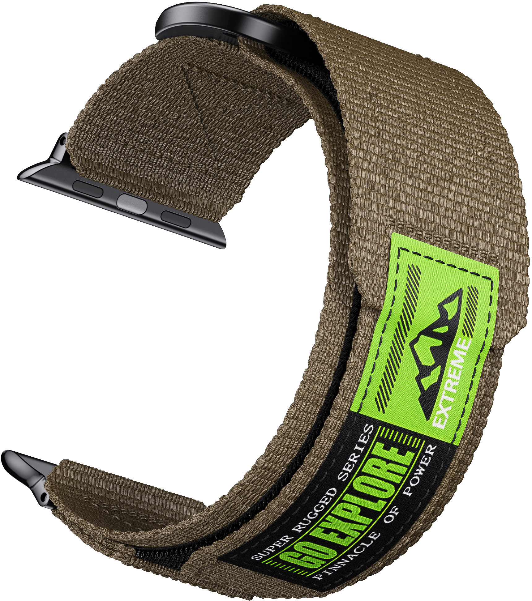 Tiera Apple Watch tygrem med kardborreband grön