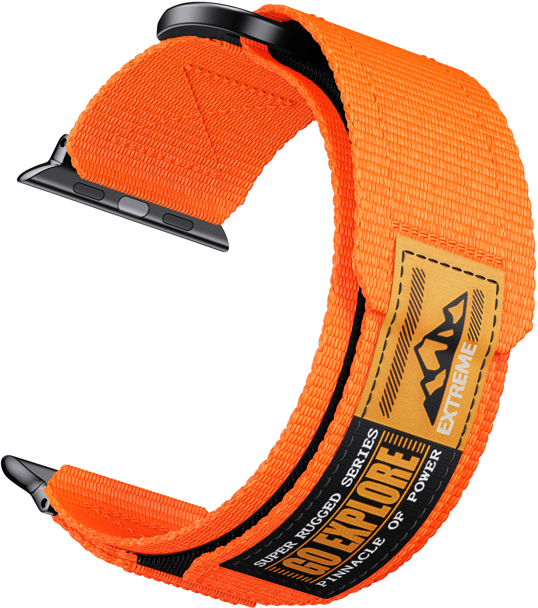 Tiera Apple Watch tygrem med kardborreband orange