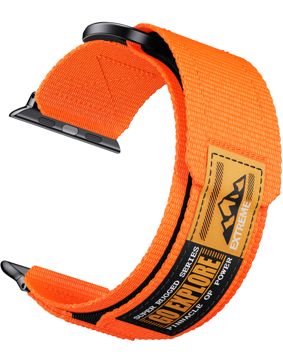 Tiera Apple Watch tygrem med kardborreband orange