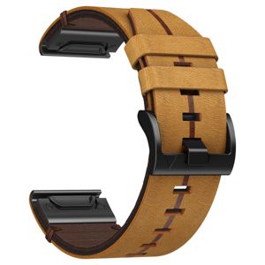Tiera Garmin Fenix läderarmband med snabbfäste brunt 22 mm main product photo
