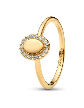 Pandora Timeless gold-plated engravable ring 163800C01
