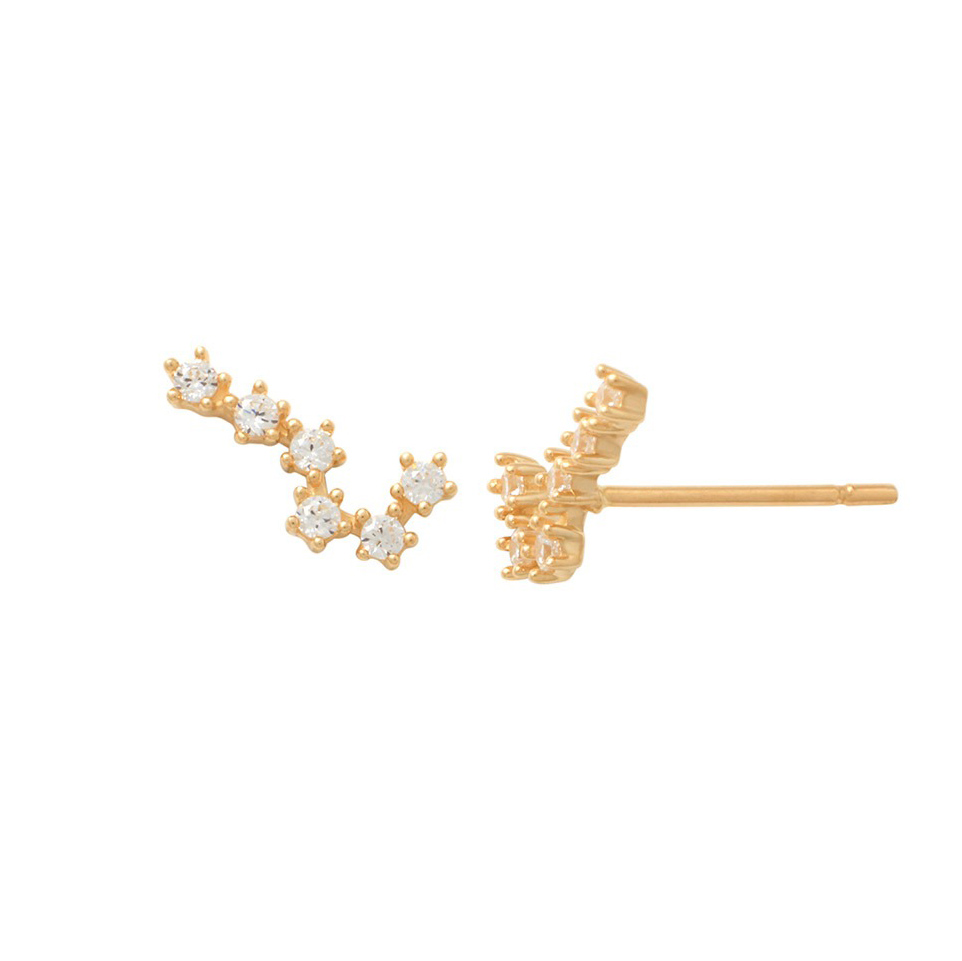 Lykka Casuals guldörhängen med cz