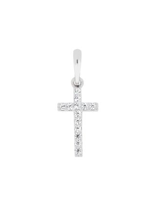 Lykka Crosses vitguld korshänge 12 x 6 mm