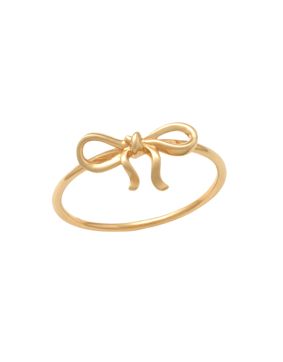 Lykka Symbols guldring med tunn rosett