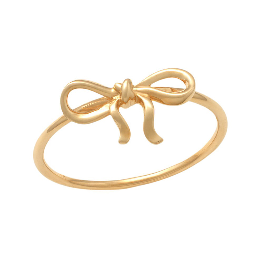 Lykka Symbols guldring med tunn rosett