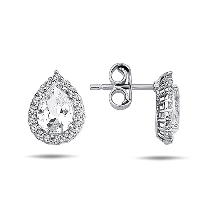 Lykka Casuals droppörhängen med zirkonia i sterlingsilver