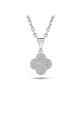 Lykka Symbols silverhalsband med fyrklöver