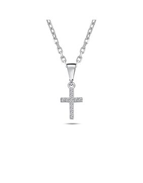 Lykken Crosses korshalsband i silver 9,3 x 6,9mm