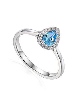 Lykka Elegance diamantring med topas 0,07 ct