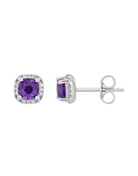 Lykken Elegance ametist-diamantörhängen