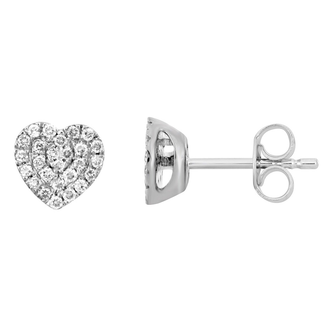 Lykka Elegance diamantörhängen hjärta