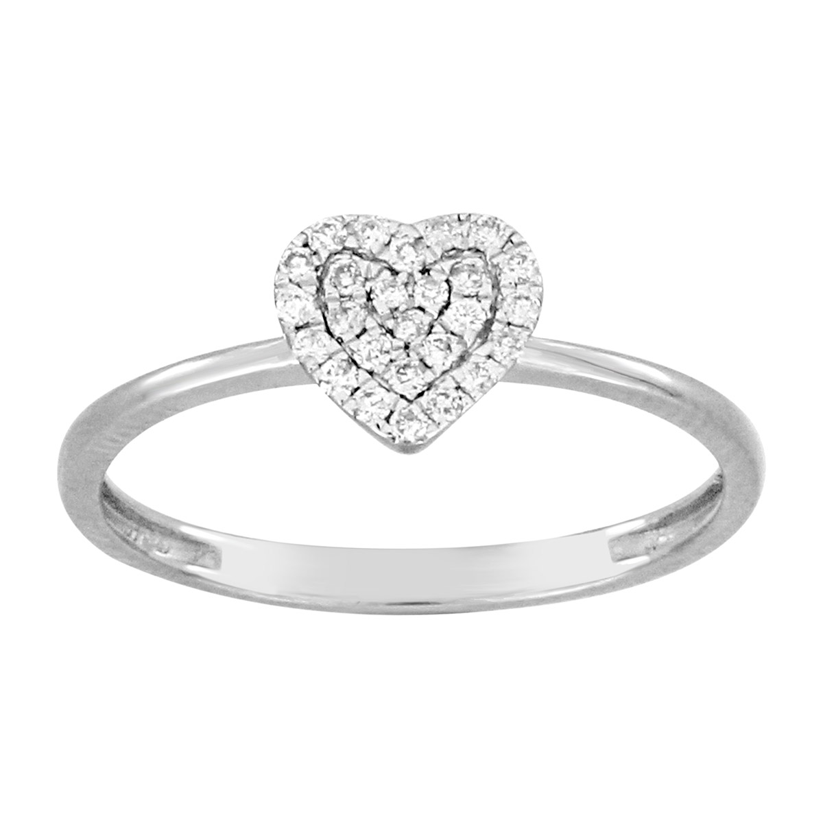 Lykka Elegance diamantring hjärta 0,13 ct-170