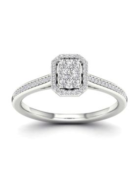 Lykken Elegance diamantring 0.25 ct halo 0,25 ct