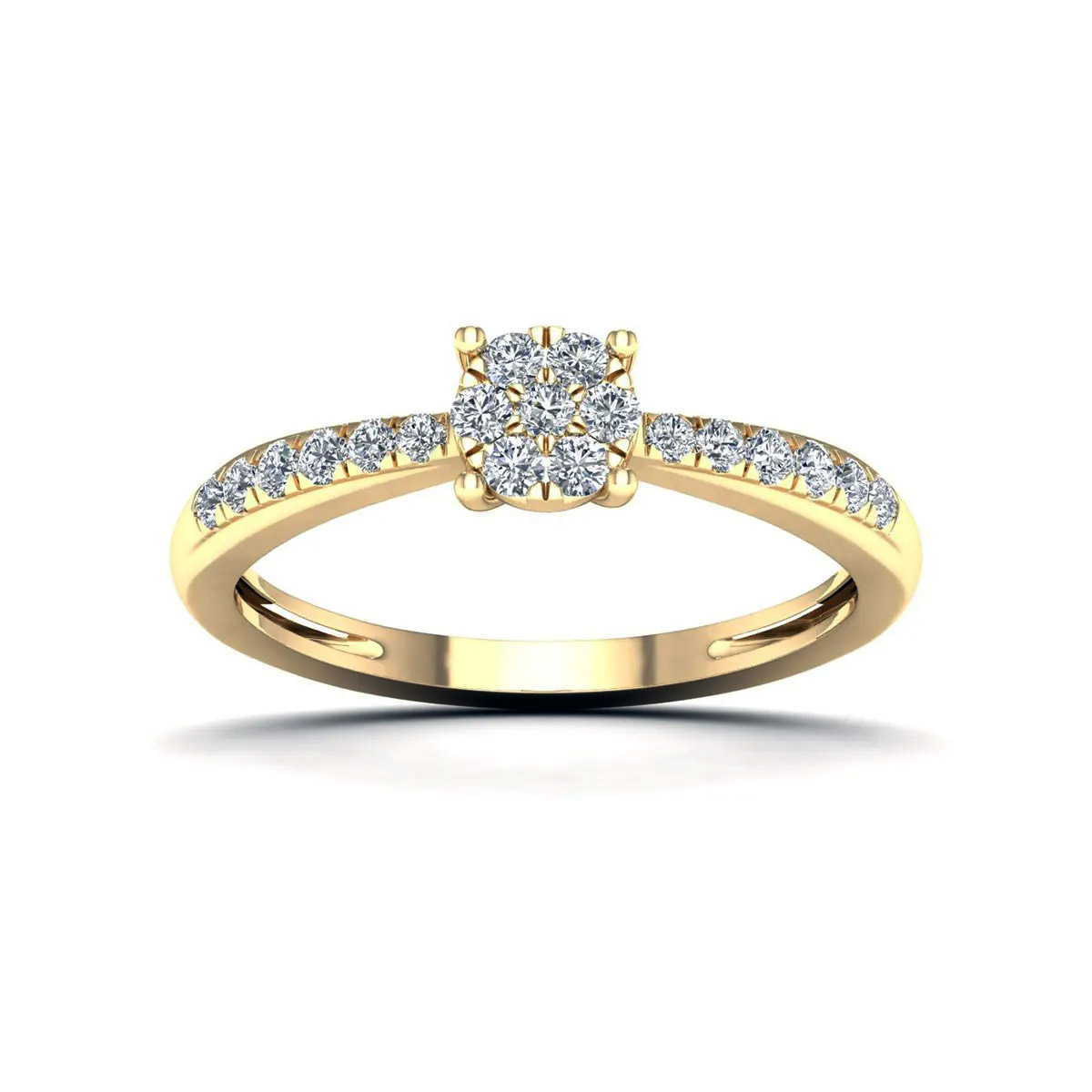 Lykken Elegance guld diamantring 0.20 ct sidostens 