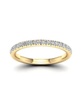 Lykken Elegance halvallians diamantring 0.25ct