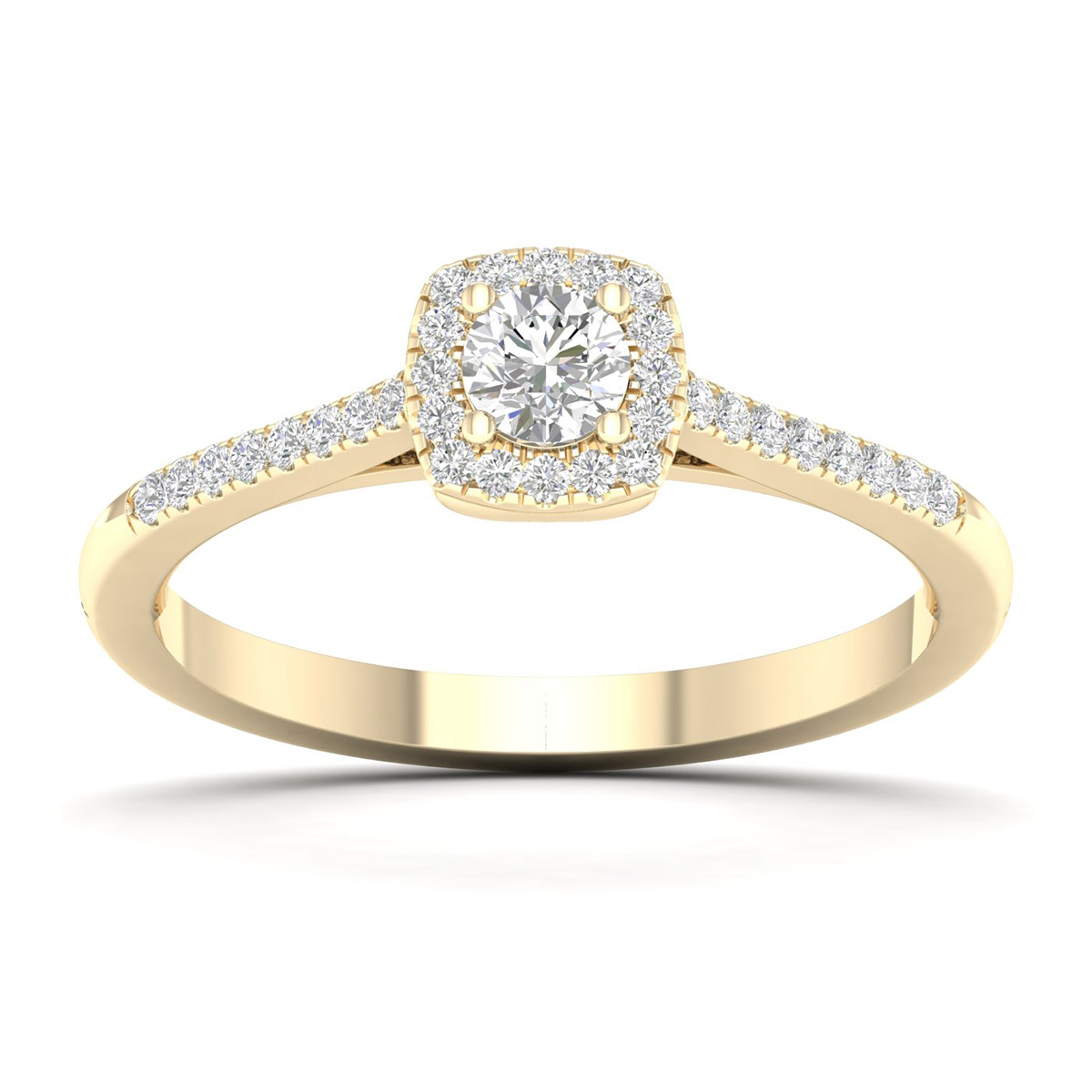 Lykken Elegance vitguld halo diamantring 0.33ct-175
