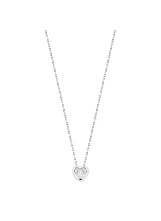Lykken Hearts hjärtat halsband silver zirkon 42+3cm