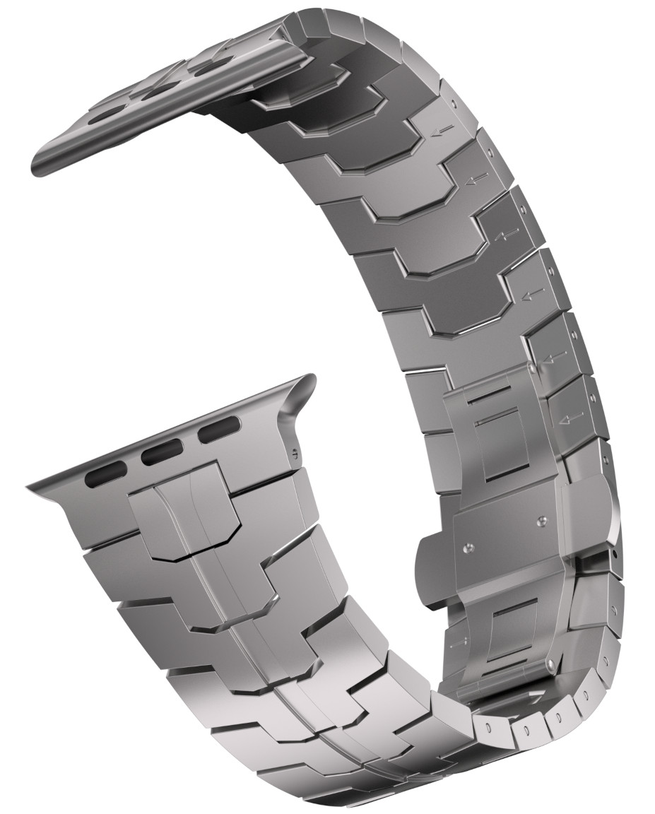 Tiera Apple Watch titanarmband silver