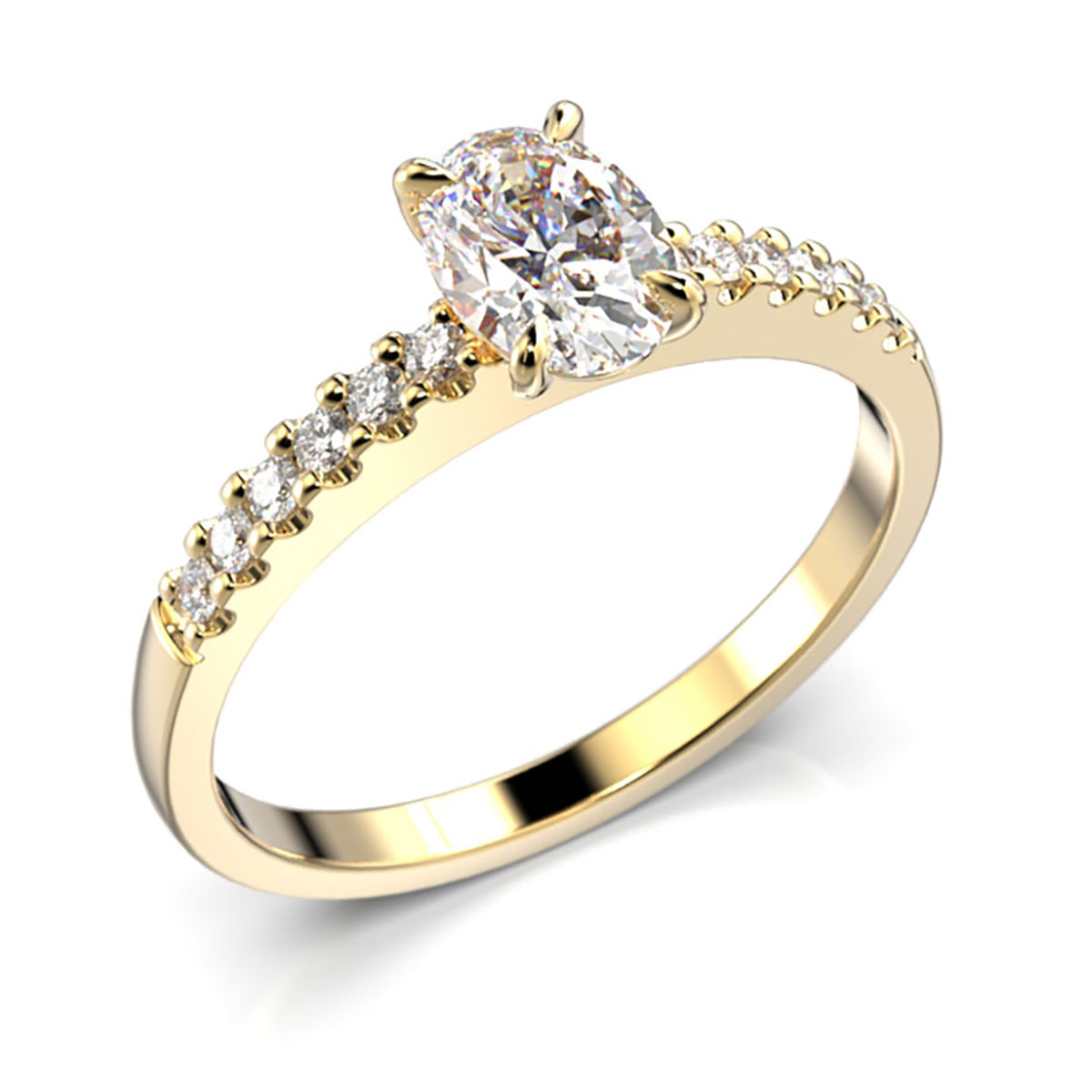 Festive Selena Side diamantring guld 0.62ct 703-062-KK 14-703-062-KK-LABGVS1