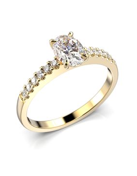 Festive Selena Side diamantring guld 0.62ct