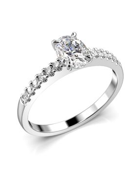 Festive Selena Side diamantring vitguld 0.62ct